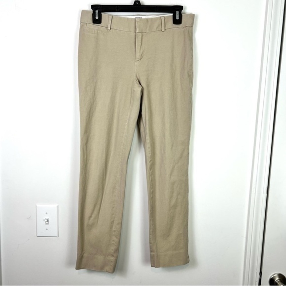 Crown & Ivy Pants womens 4 khaki straight leg professional trousers ankle